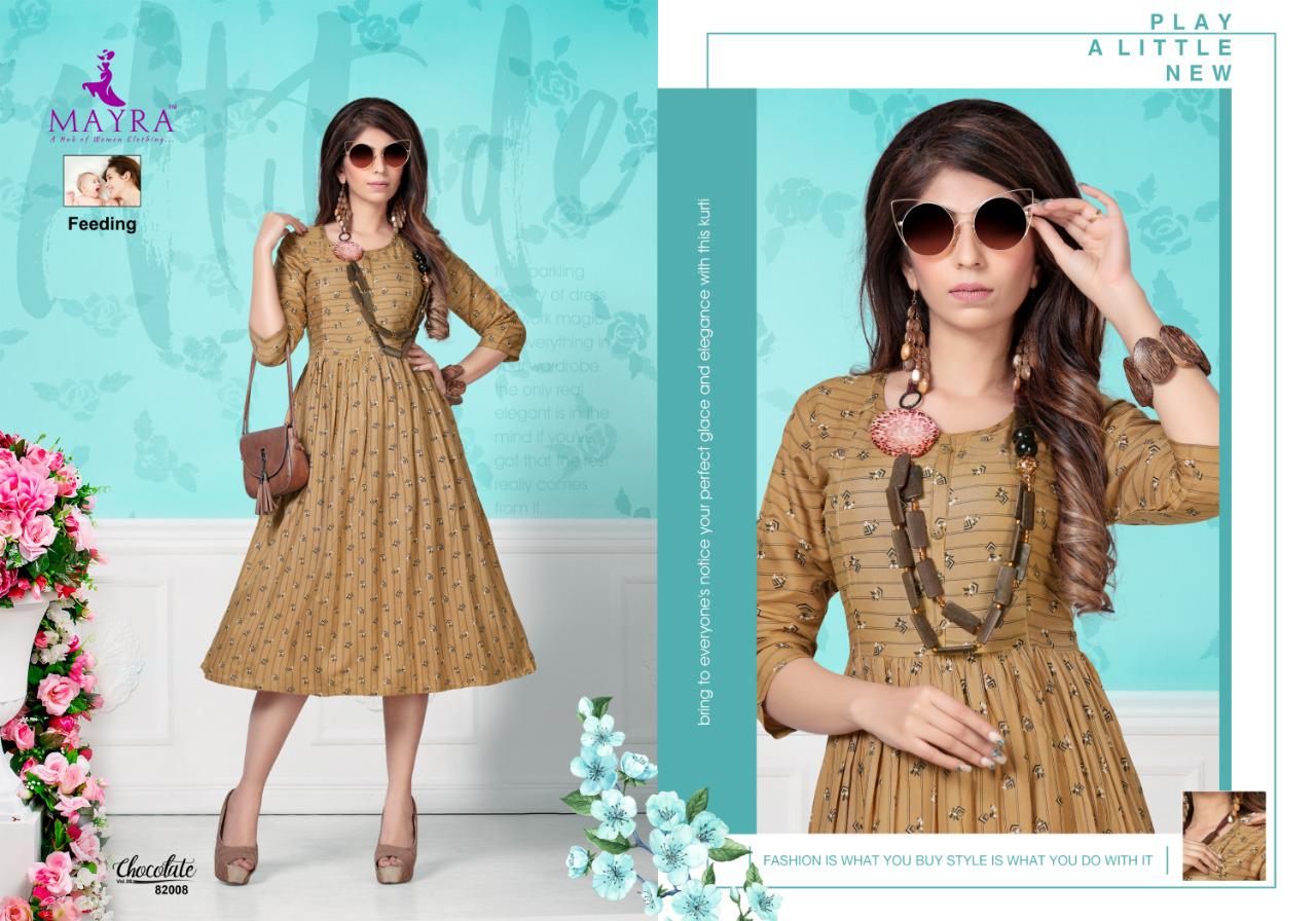 CHOCOLATE VOL 6 BY MAYRA RAYON PRINT STYLISH COLLECTIONS FOR KURTI CATALOGS
