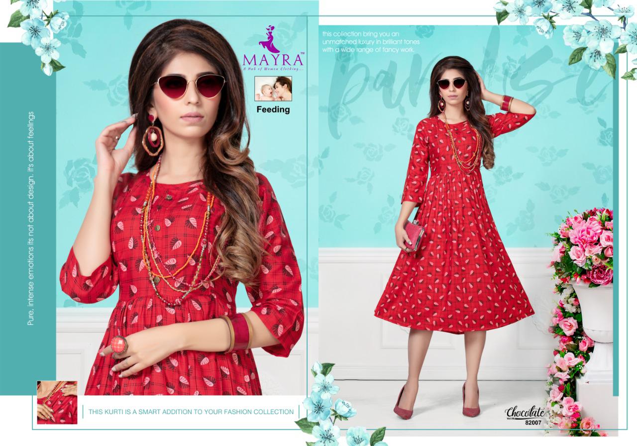 CHOCOLATE VOL 6 BY MAYRA RAYON PRINT STYLISH COLLECTIONS FOR KURTI CATALOGS