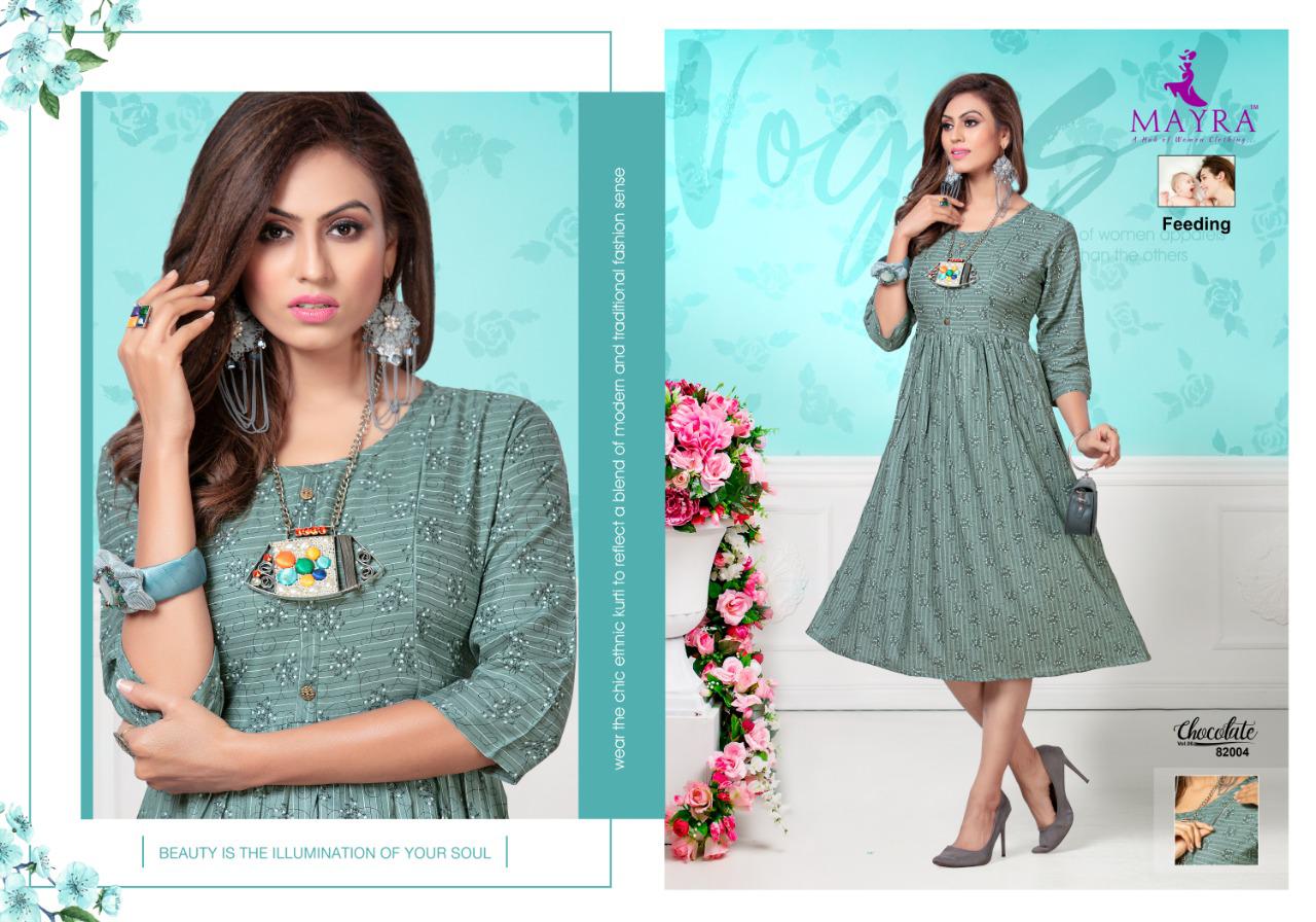 CHOCOLATE VOL 6 BY MAYRA RAYON PRINT STYLISH COLLECTIONS FOR KURTI CATALOGS