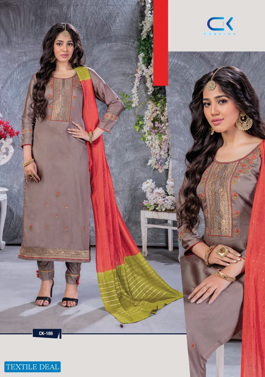 CK Fashion Meraki Wholesale Zam Cotton Straight Suits