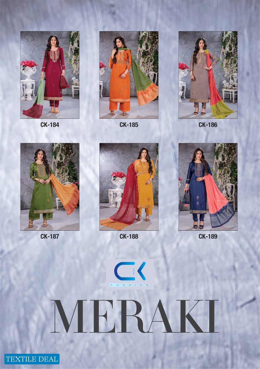 CK Fashion Meraki Wholesale Zam Cotton Straight Suits