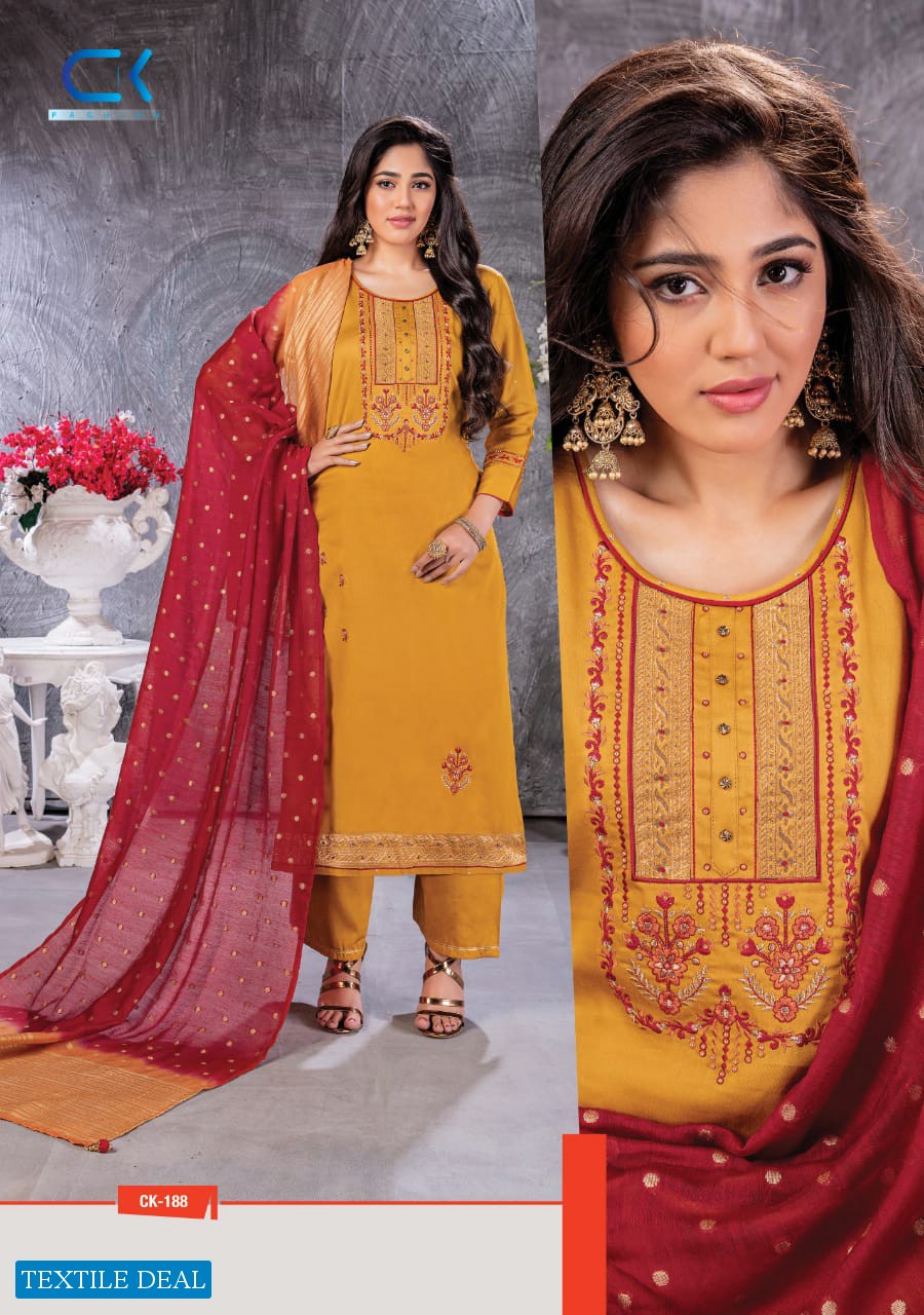 CK Fashion Meraki Wholesale Zam Cotton Straight Suits