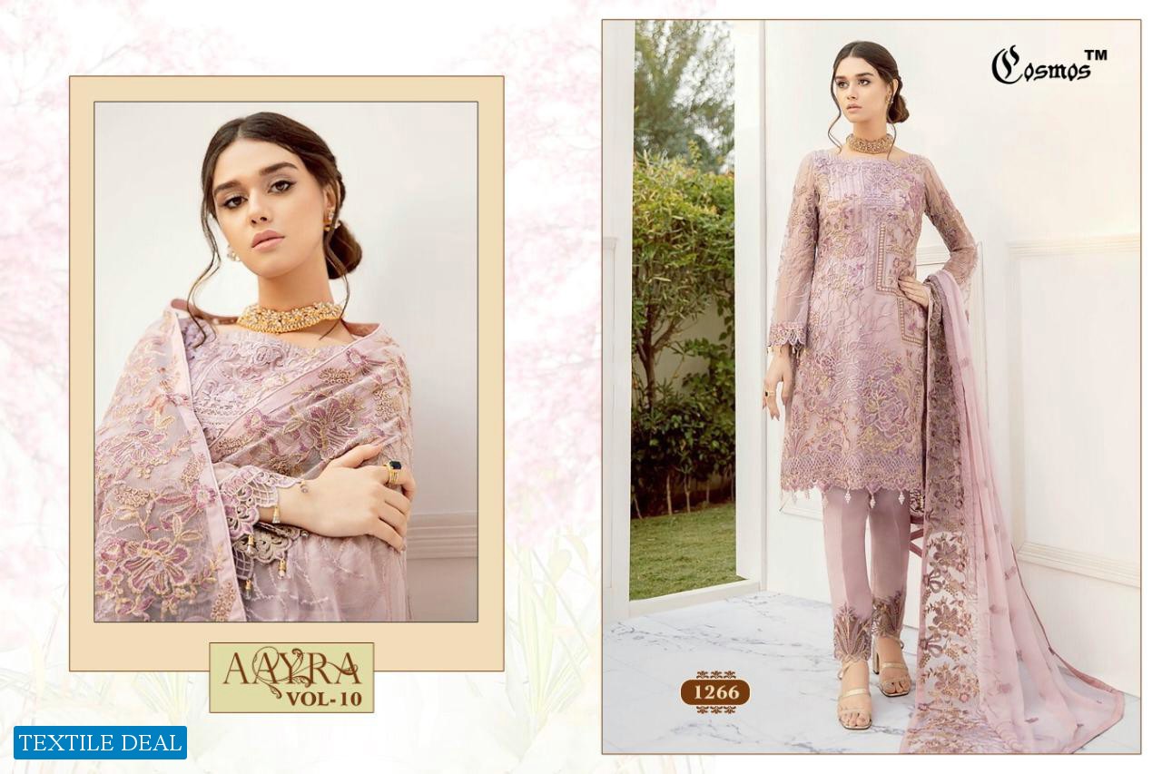 COSMOS AAYRA VOL 10 GEORGETTE PAKISTANI DRESS COLLECTION