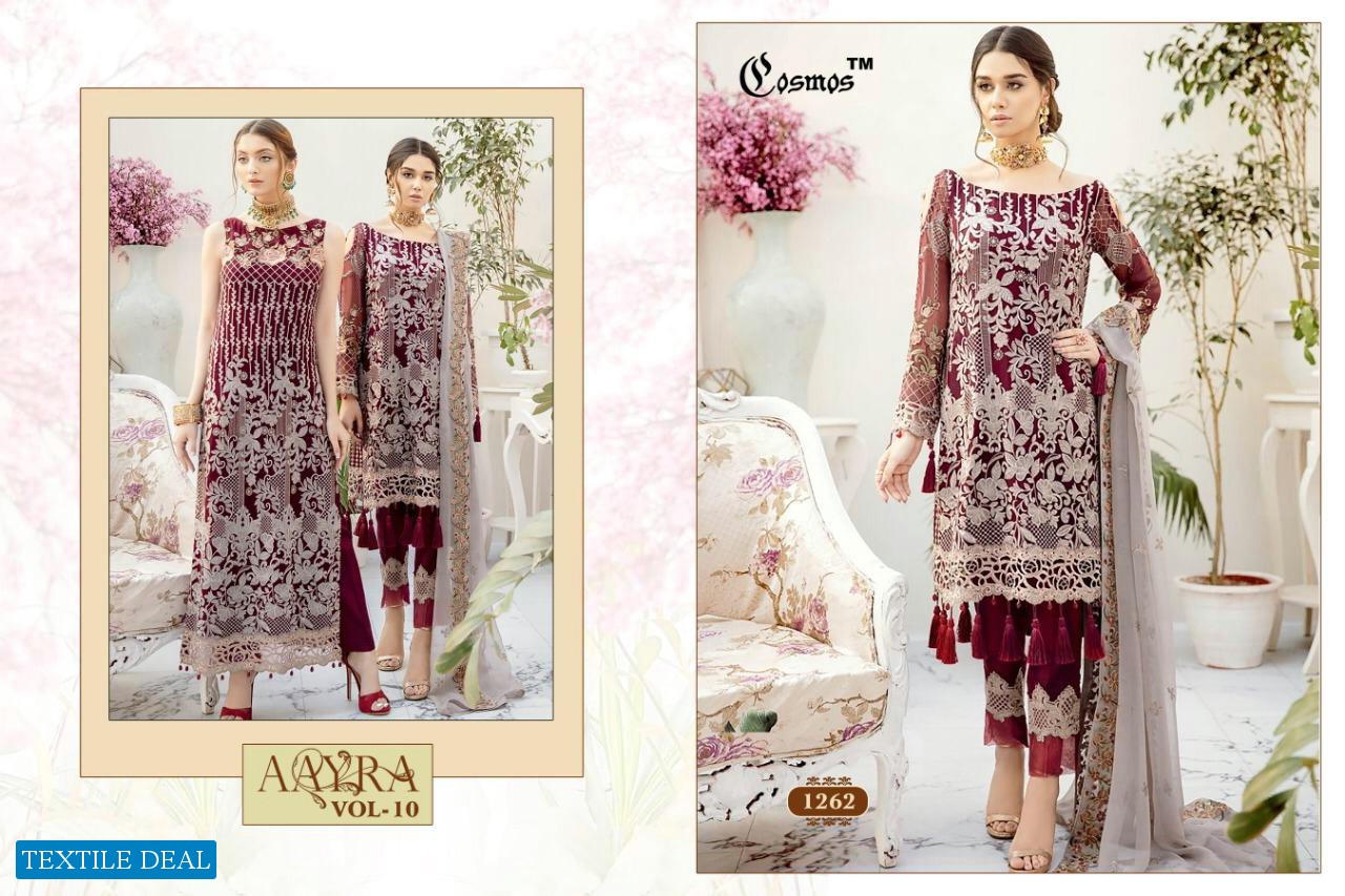 COSMOS AAYRA VOL 10 GEORGETTE PAKISTANI DRESS COLLECTION