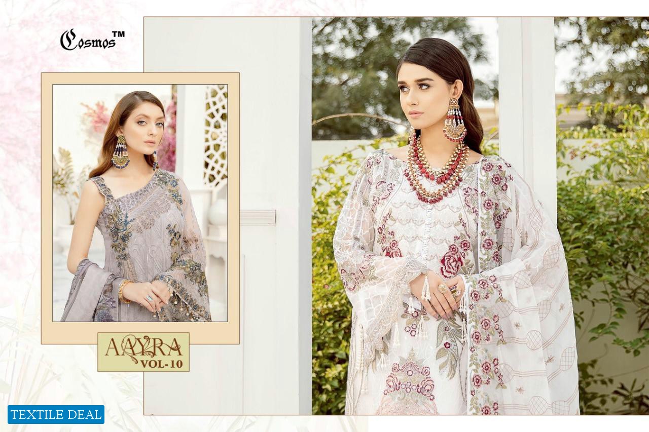 COSMOS AAYRA VOL 10 GEORGETTE PAKISTANI DRESS COLLECTION