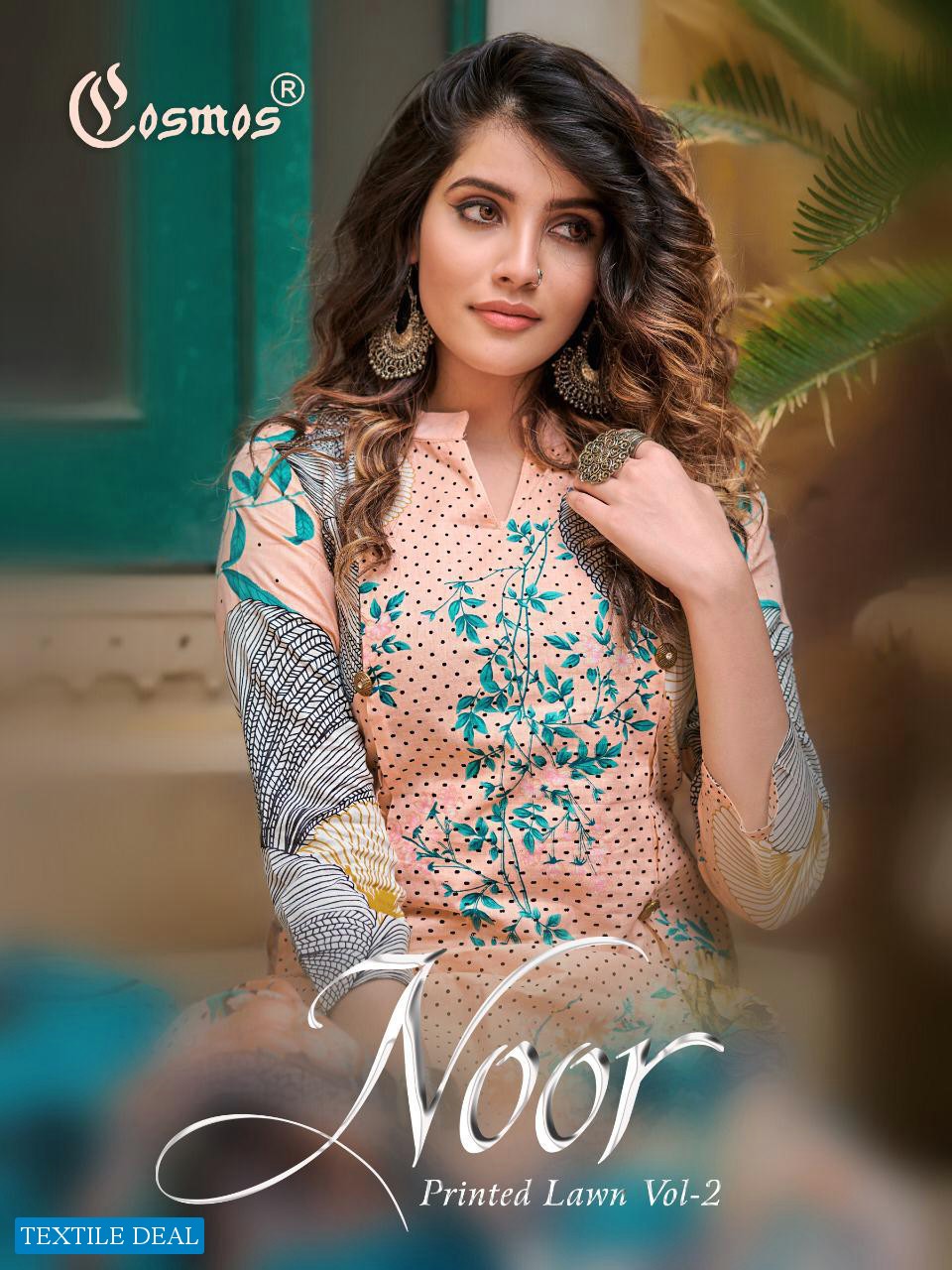 COSMOS FASHION NOOR PRINTED LAWN VOL 2 CASUAL WEAR LAWN COTTON PRINT SALWAR SUITS