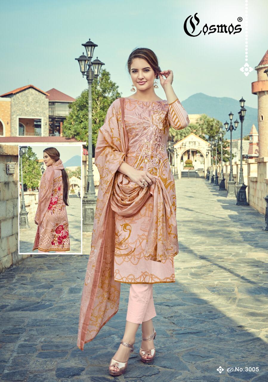 COSMOS SAADIA NOOR VOL 3 PURA LAWN COTTON PRINTED WORK SALWAR KAMEEZ
