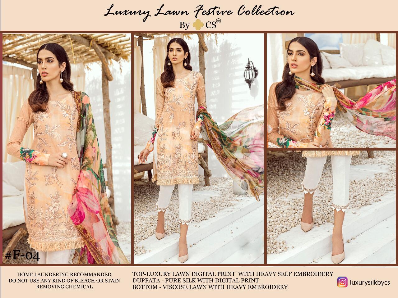 CS Luxury Lawn Festive Collection Vol-1 Wholesaler In India