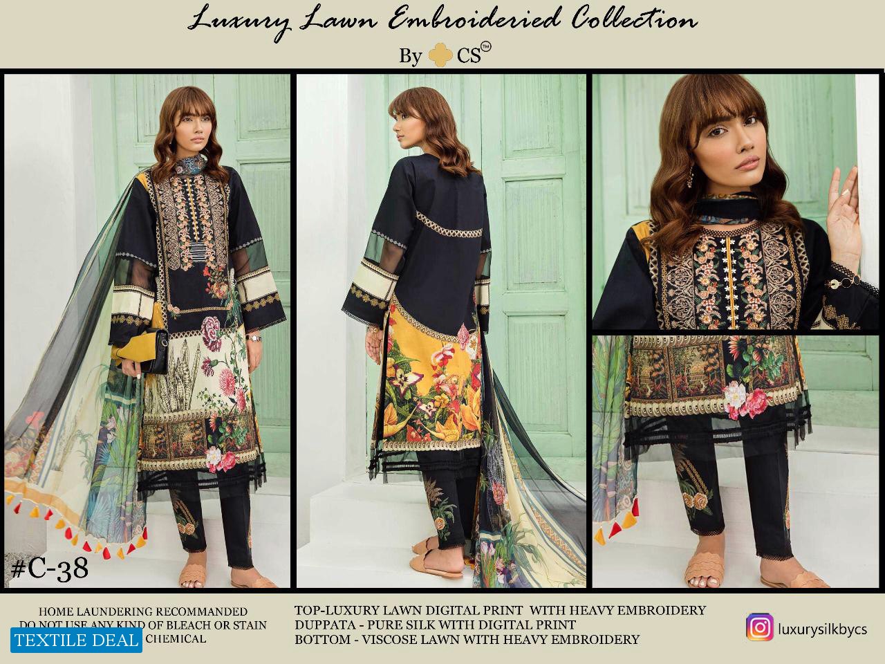 CS Luxury lawn Embroidered Collection Vol-10 Wholesale pakistani Concept Dresses
