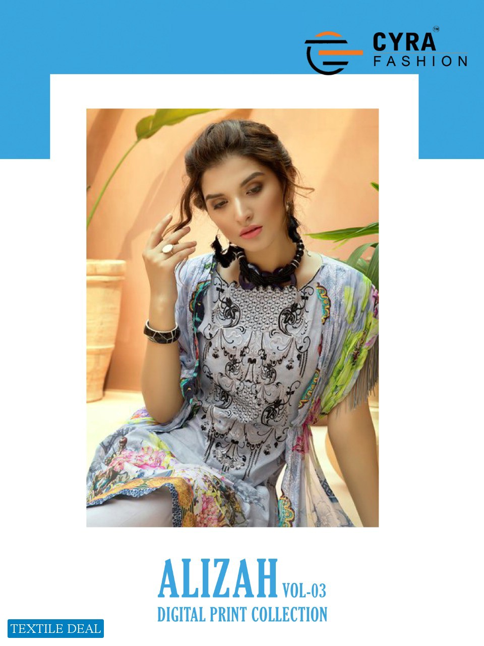 CYRA ALIZAH VOL 3 JAM COTTON PAKISTANI SUMMER WEAR DRESS MATERIALS
