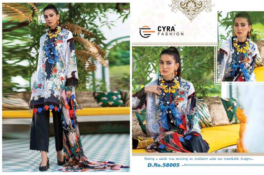 CYRA FASHION ALIZAH VOL 4 JAM COTTON WITH PATCH EMBROIDERY DIGITAL PRINT SUIT