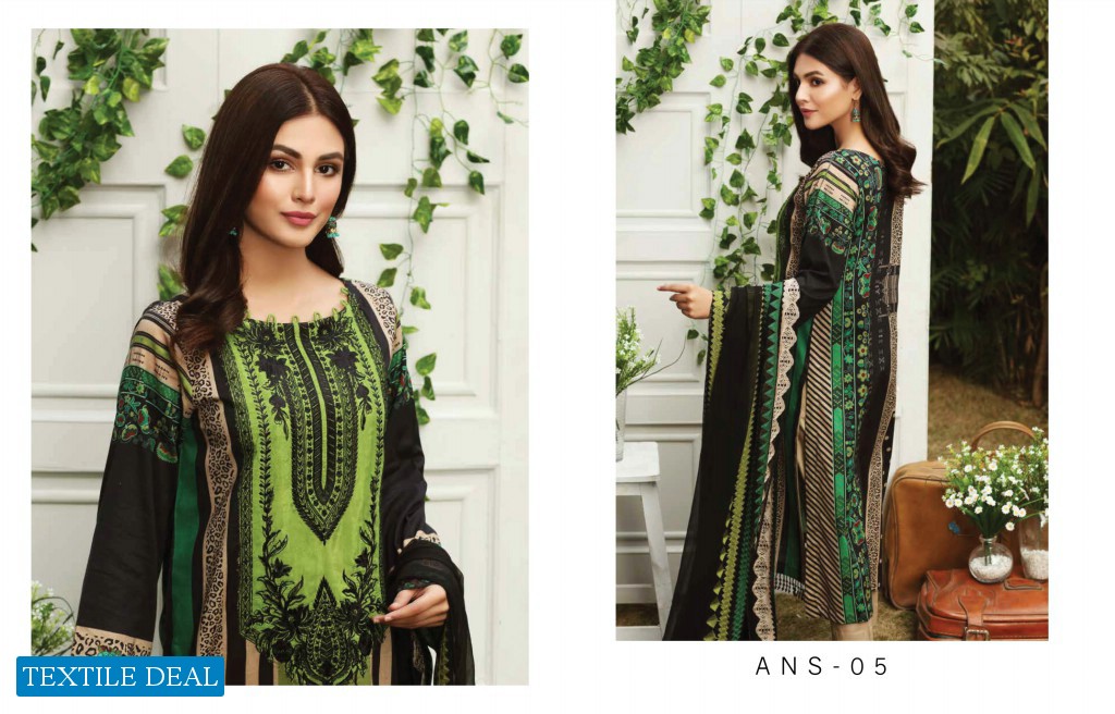 Charizma Aniq Embroidered Print Lawn Suits With Embroidered Chiffon Dupatta 2021 Collection