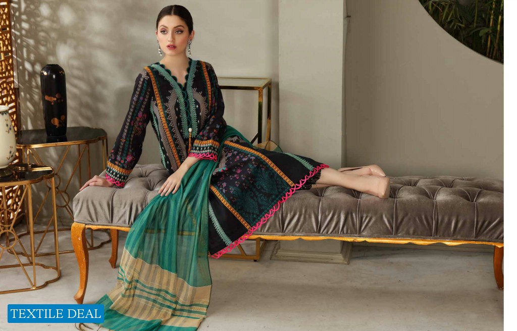 Charizma Belle Embroidered Lawn With Printed Dupatta Vol-1 Wholesale Pakistani Dress