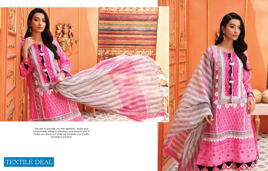 Charizma Belle Embroidered Lawn With Printed Dupatta Vol-1 Wholesale Pakistani Dress