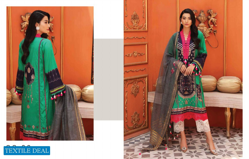 Charizma Belle Embroidered Lawn With Printed Dupatta Vol-1 Wholesale Pakistani Dress