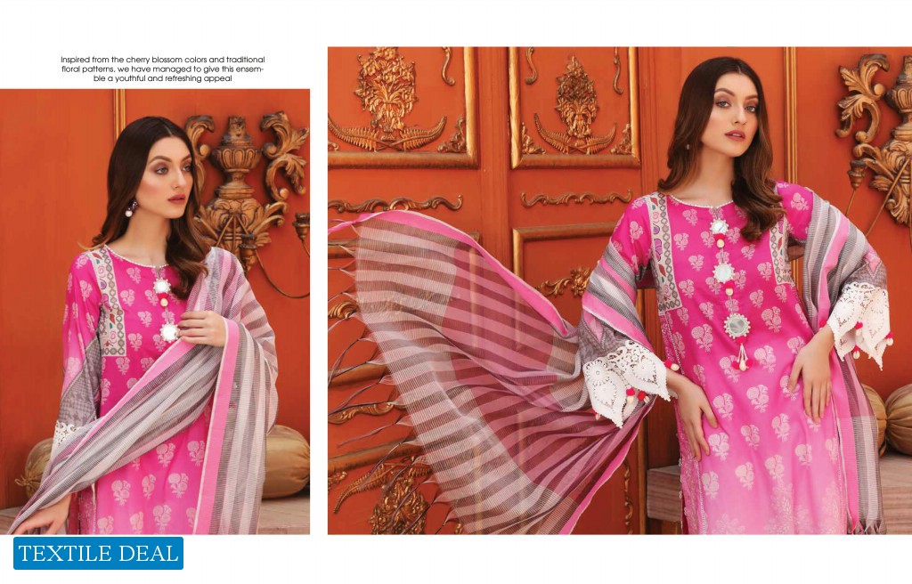 Charizma Belle Embroidered Lawn With Printed Dupatta Vol-1 Wholesale Pakistani Dress