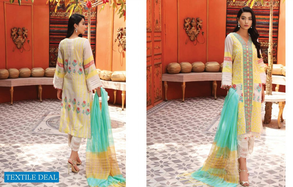 Charizma Belle Embroidered Lawn With Printed Dupatta Vol-1 Wholesale Pakistani Dress