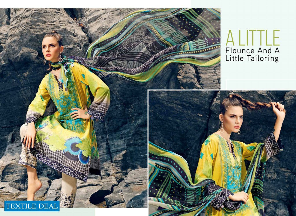 Charizma Combination Embroidered Lawn Suit With Chiffon Dupatta Vol-1 2021 Pakistani Dress