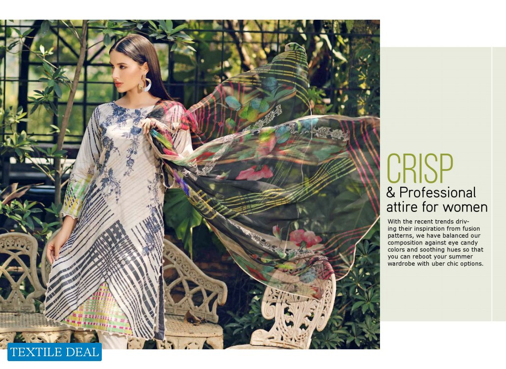 Charizma Combination Embroidered Lawn Suit With Chiffon Dupatta Vol-1 2021 Pakistani Dress