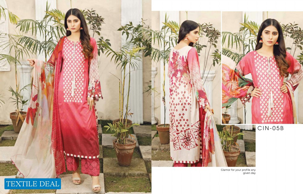 Charizma Infinity Embroidered Lawn Suit With Printed Chiffon And Silk Dupatta