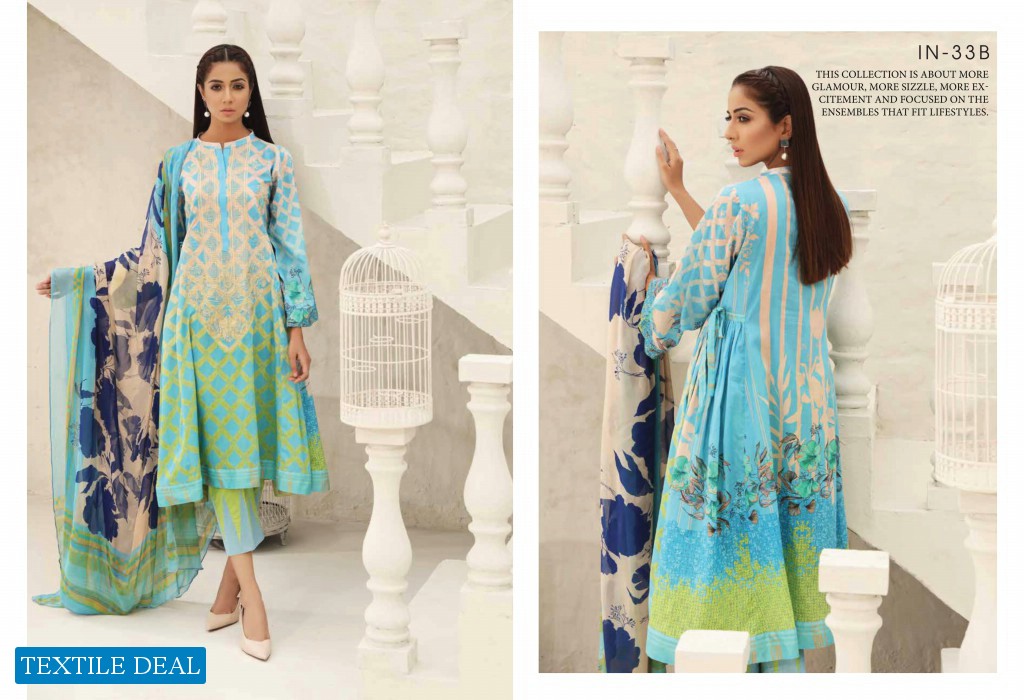 Charizma Infinity Embroidered Lawn branded Pakistani Salwar Dress