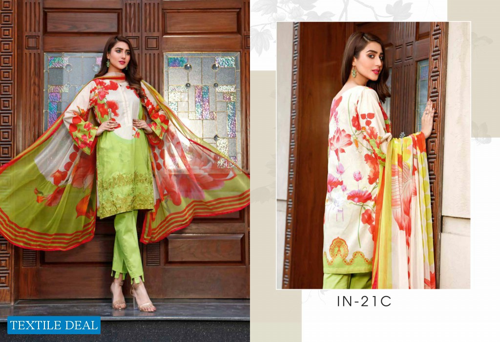 Charizma Infinity Embroidered Lawn branded Pakistani Salwar Suits