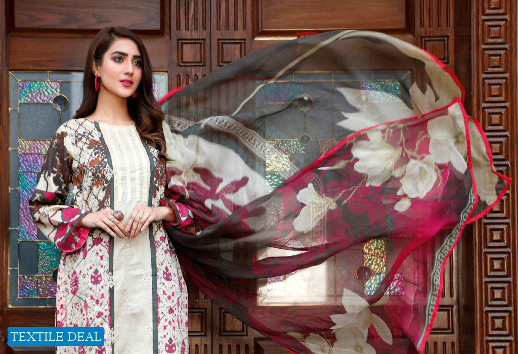 Charizma Infinity Embroidered Lawn branded Pakistani Salwar Suits