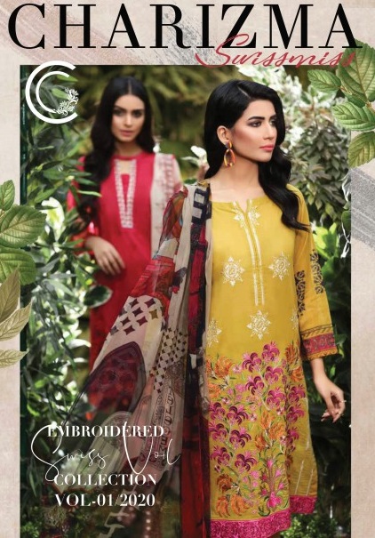 Charizma Miss Embroidered Swiss Voil-1 Wholesale Pakistani Shopping Suits
