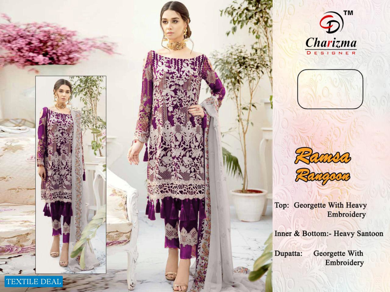 Charizma Ramsa Ragoon Wholesale Pakistani Salwar Kameez