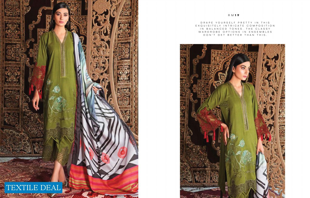 Charizma Reem Vol-2 Wholesale Leather Peace Embroidered Pakistani Dress