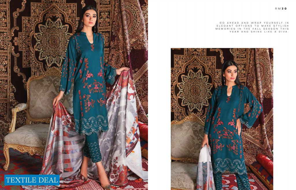 Charizma Reem Vol-2 Wholesale Leather Peace Embroidered Pakistani Dress