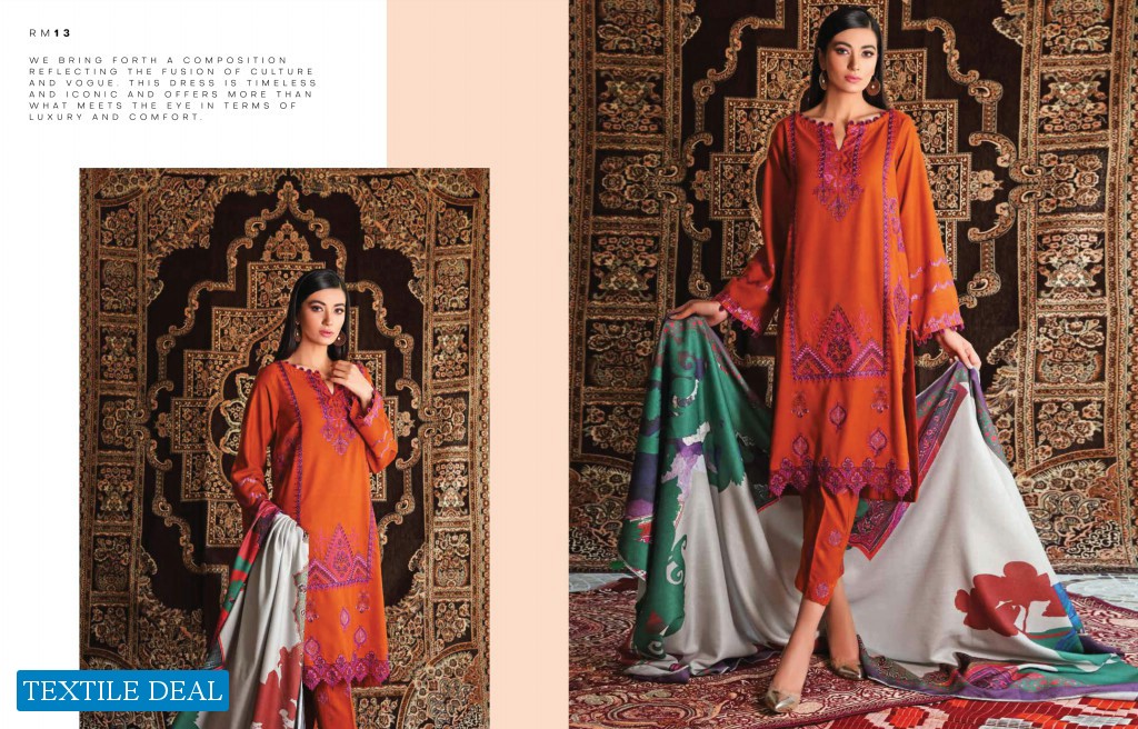Charizma Reem Vol-2 Wholesale Leather Peace Embroidered Pakistani Dress