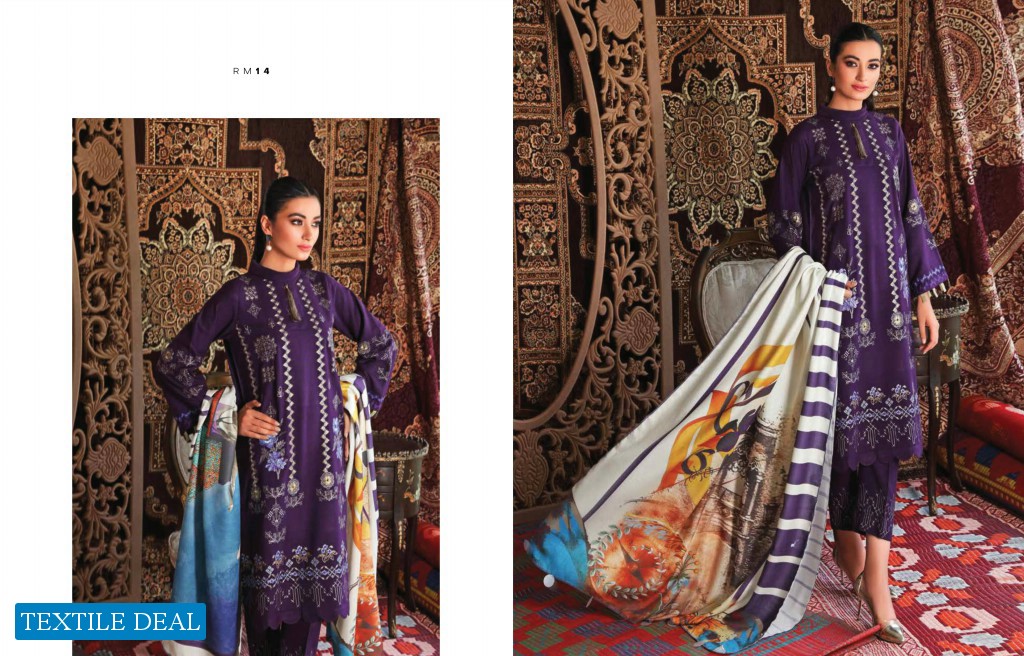 Charizma Reem Vol-2 Wholesale Leather Peace Embroidered Pakistani Dress