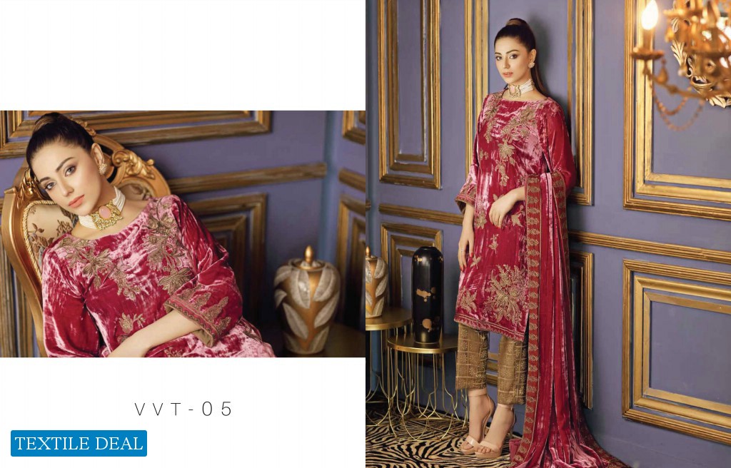 Charizma Signora Velvet Wholesale Designer Pakistani Catalog