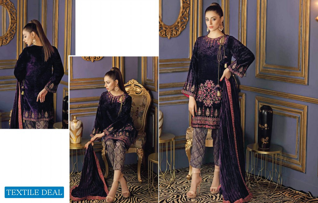 Charizma Signora Velvet Wholesale Designer Pakistani Catalog