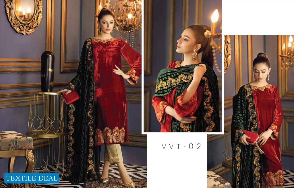 Charizma Signora Velvet Wholesale Designer Pakistani Catalog