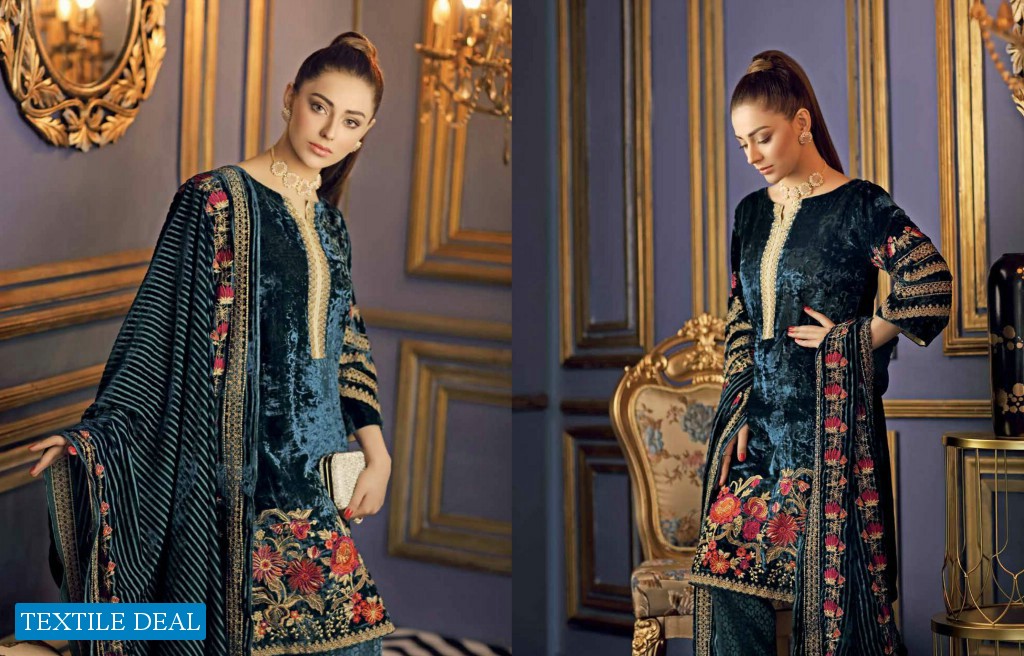 Charizma Signora Velvet Wholesale Designer Pakistani Catalog