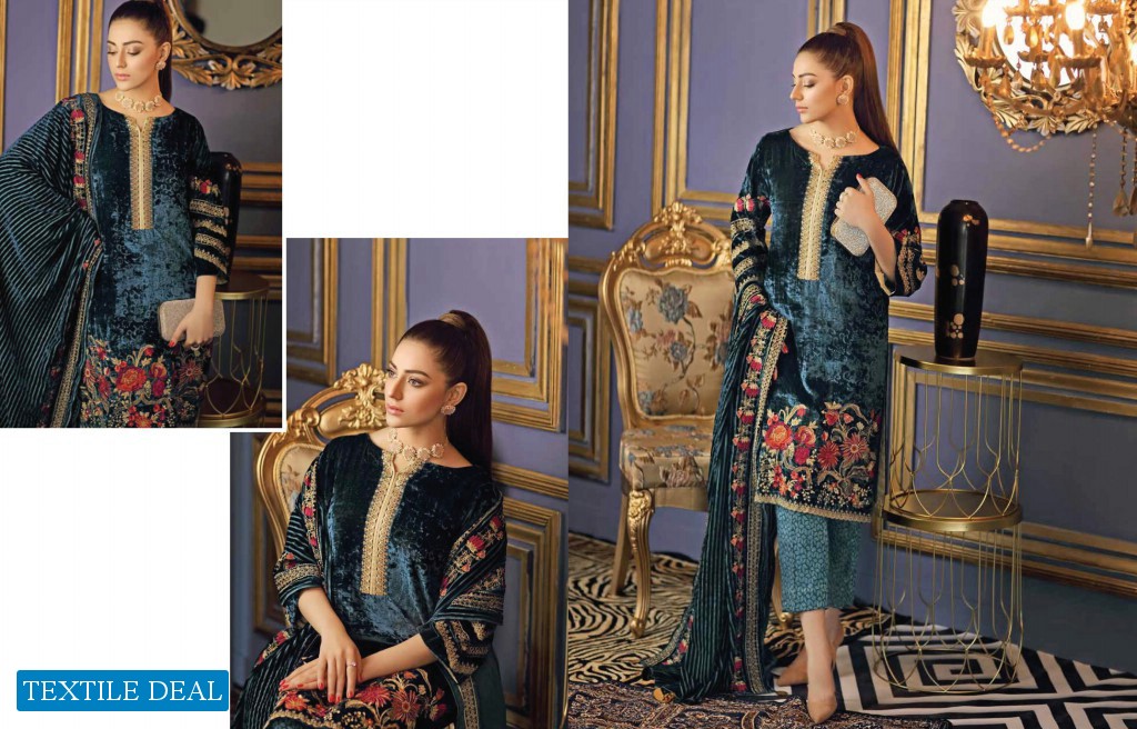 Charizma Signora Velvet Wholesale Designer Pakistani Catalog