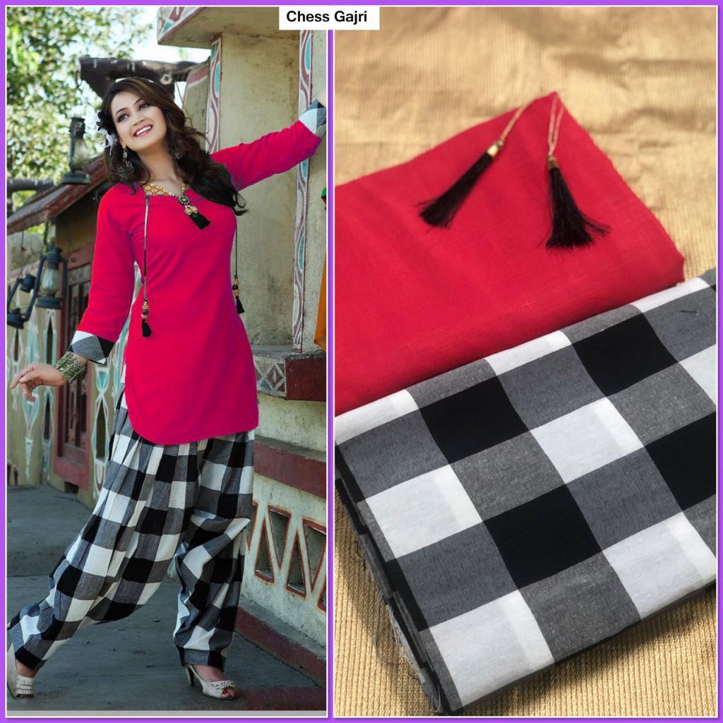 Chess Pure Cotton Unstitched Dress Materail wholesale in india