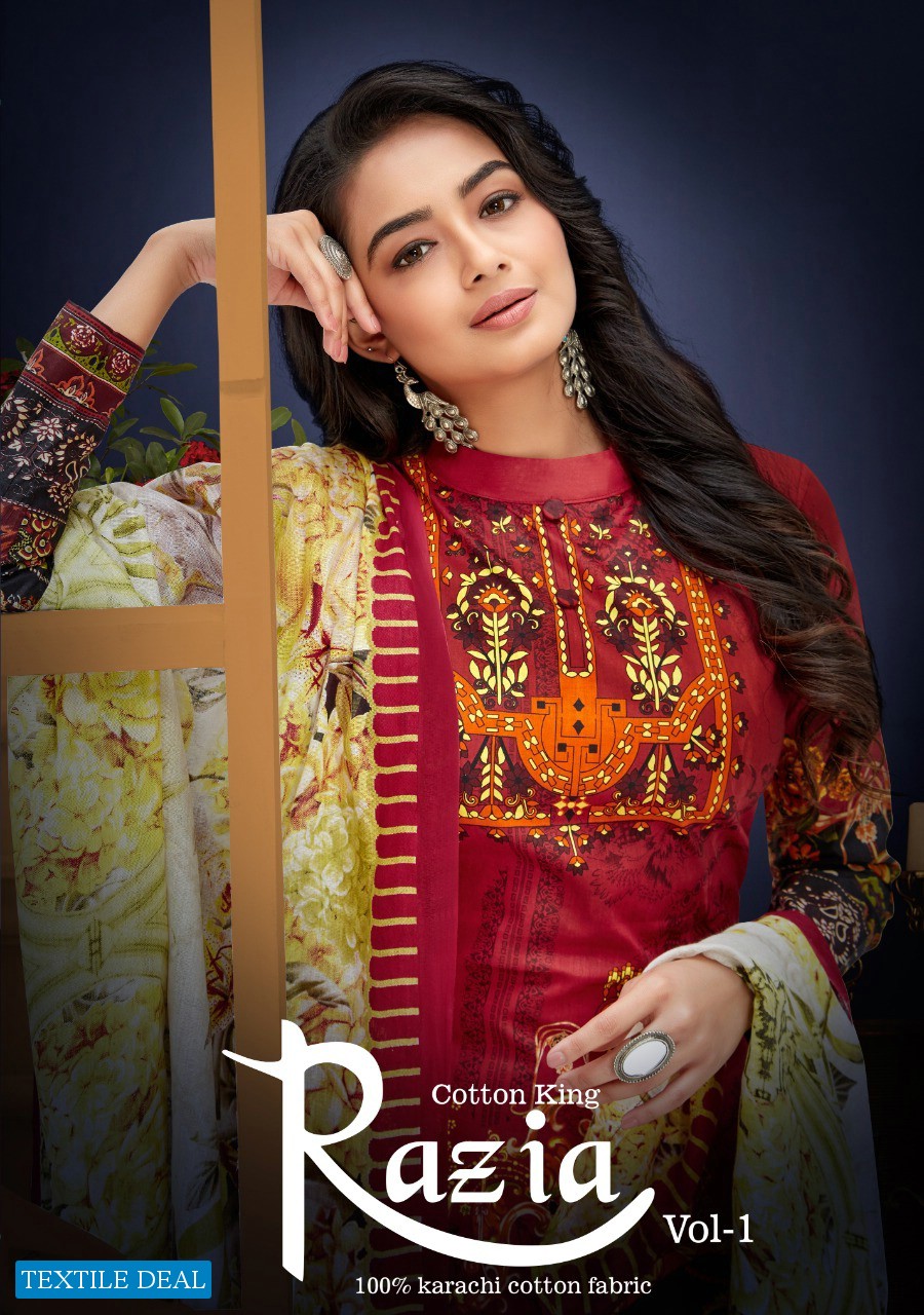 Cotton King Razia Vol-1 Wholesale Pure Cotton Dress Material