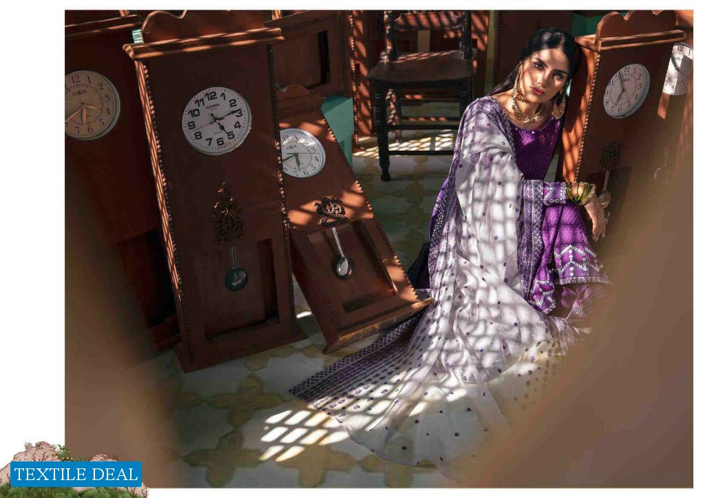 Cross Stitch Shehar E Uns Unstitched Luxury Lawn Collection 2021 Pakistani Dress