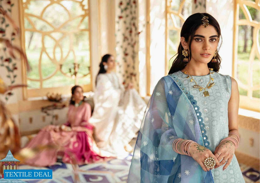 Cross Stitch Shehar E Uns Unstitched Luxury Lawn Collection 2021 Pakistani Dress