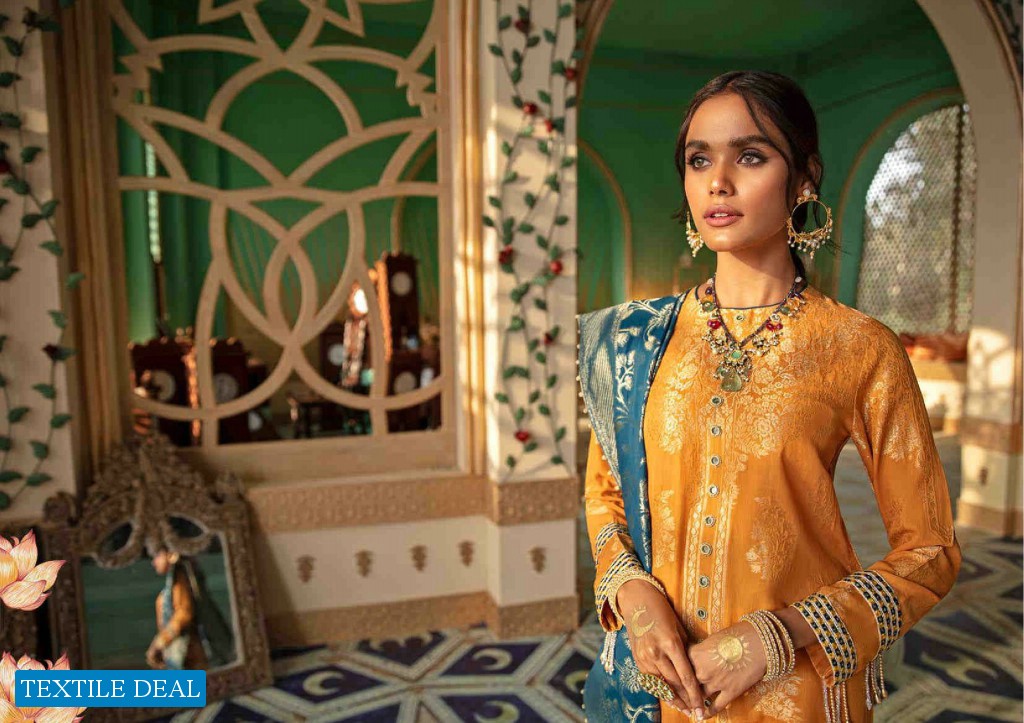 Cross Stitch Shehar E Uns Unstitched Luxury Lawn Collection 2021 Pakistani Dress