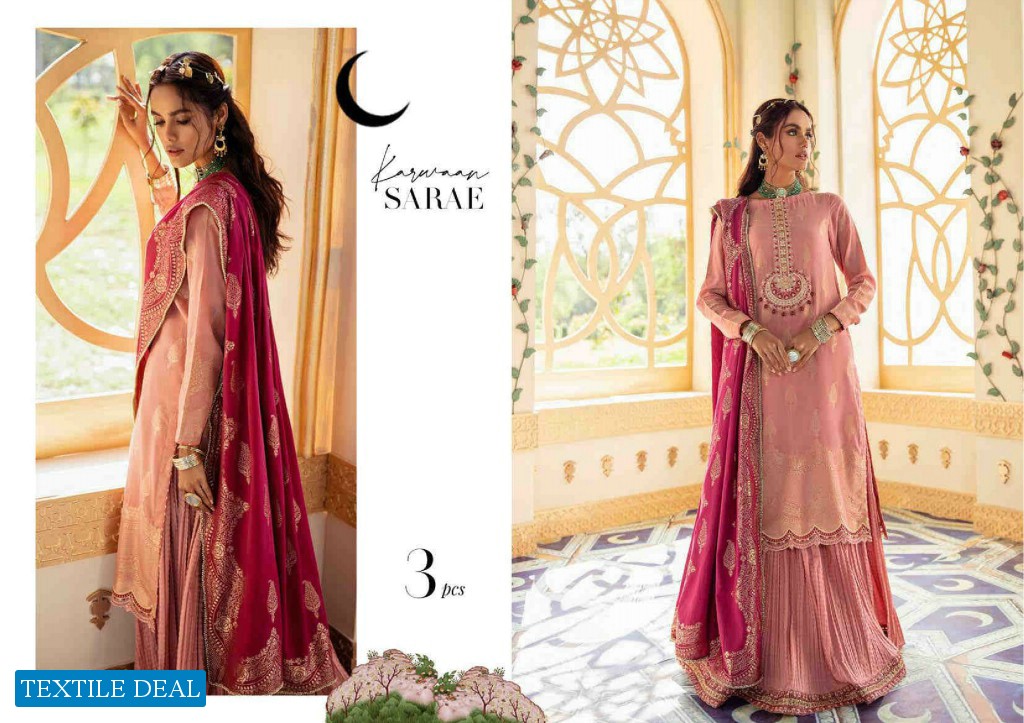 Cross Stitch Shehar E Uns Unstitched Luxury Lawn Collection 2021 Pakistani Dress