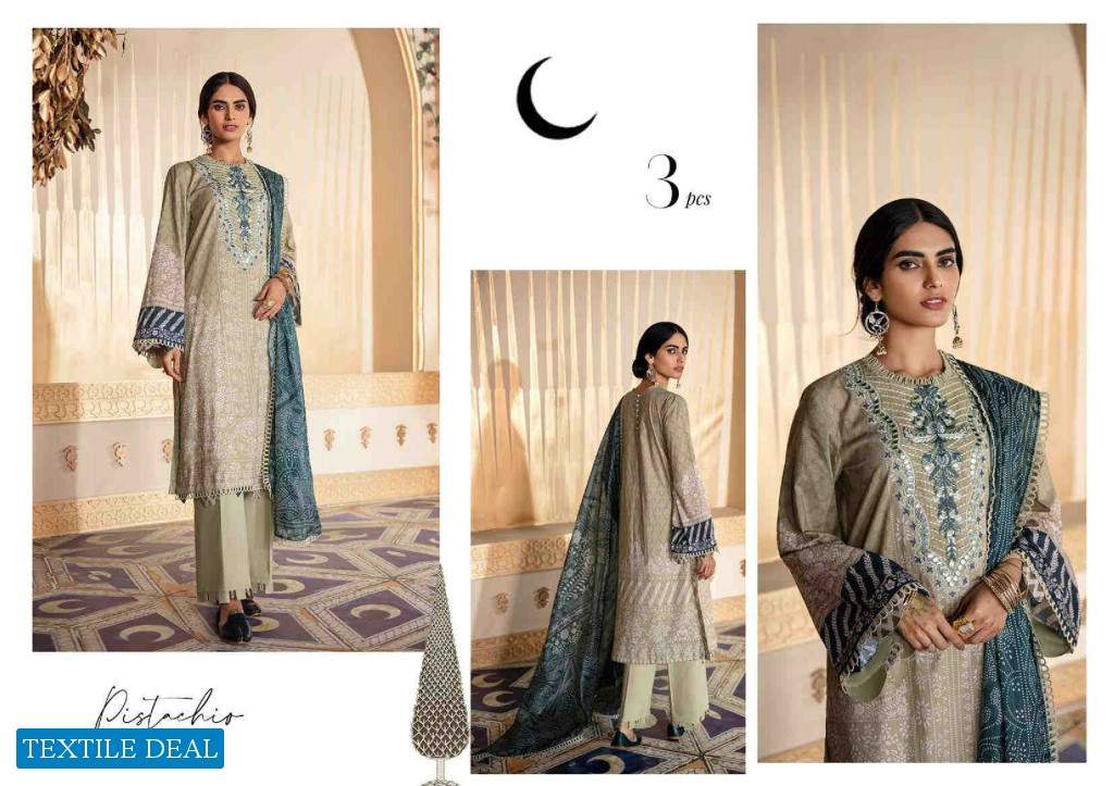 Cross Stitch Shehar E Uns Unstitched Luxury Lawn Collection 2021 Pakistani Dress