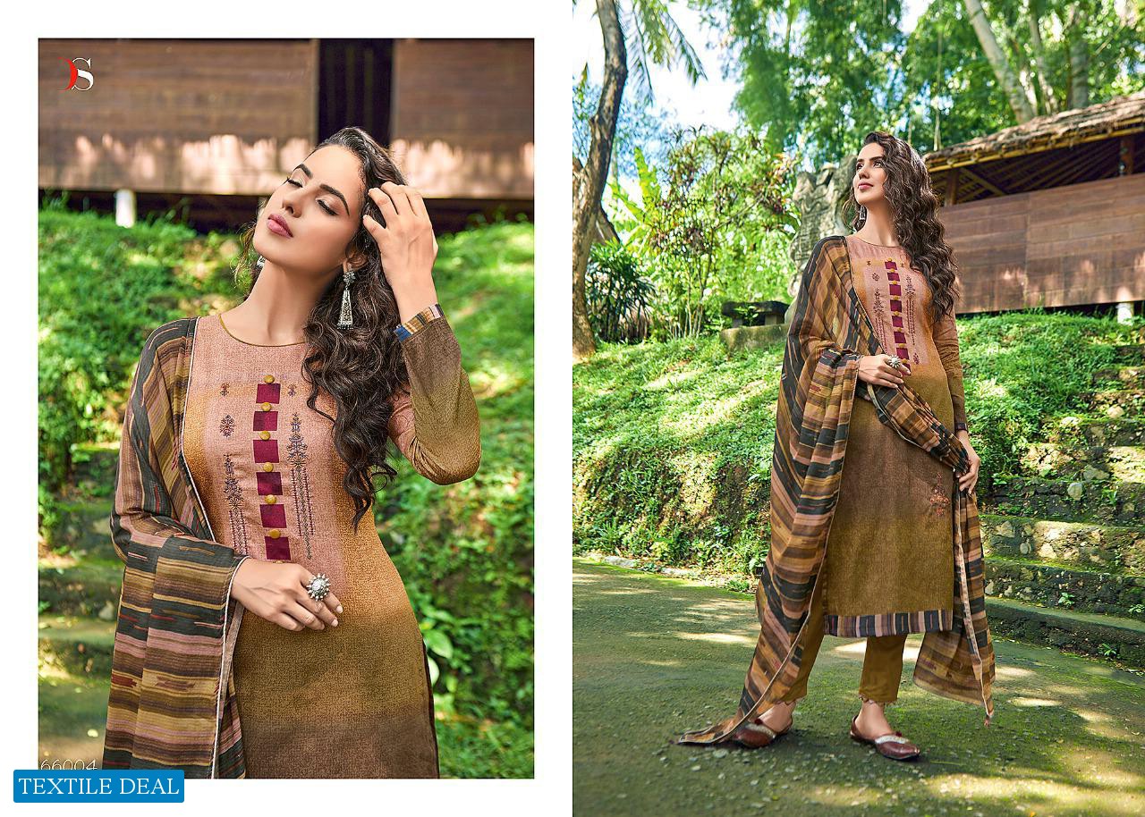 DEEDAR BY DEEPSY SUITS JAM COTTON PRINT WITH EMBROIDERY DRESS MATERIALS