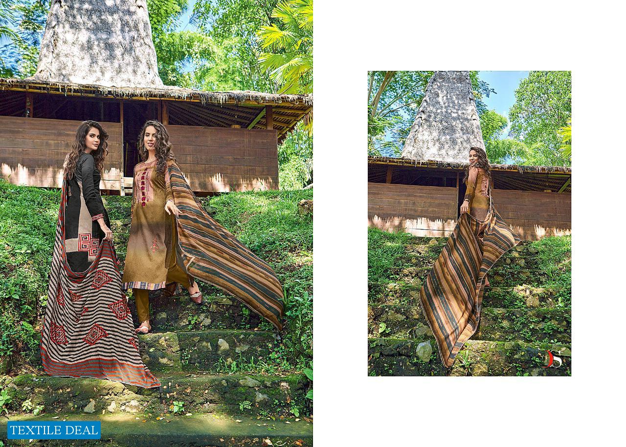 DEEDAR BY DEEPSY SUITS JAM COTTON PRINT WITH EMBROIDERY DRESS MATERIALS