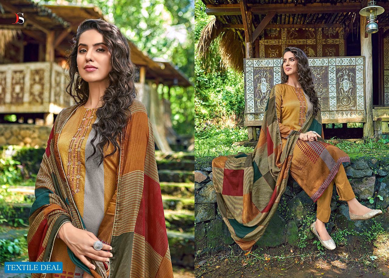 DEEDAR BY DEEPSY SUITS JAM COTTON PRINT WITH EMBROIDERY DRESS MATERIALS