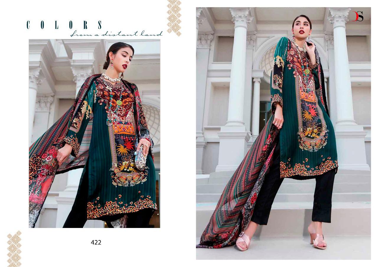 DEEPSY ELAN VOL 10 SATIN SILK DIGITAL PRINTED EMBROIDERY PAKISTANI DRESS MATERIALS