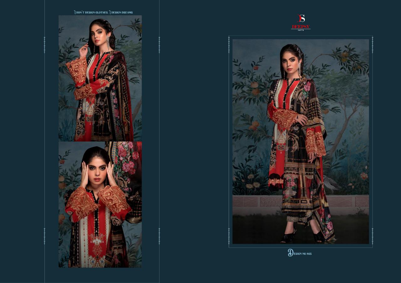 DEEPSY ELAN VOL 9 SATIN SILK DIGITAL PRINT WITH EMBROIDERY PAKISTANI SALWAR SUIT